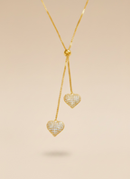 Collana Double Heart frontale/dorsale