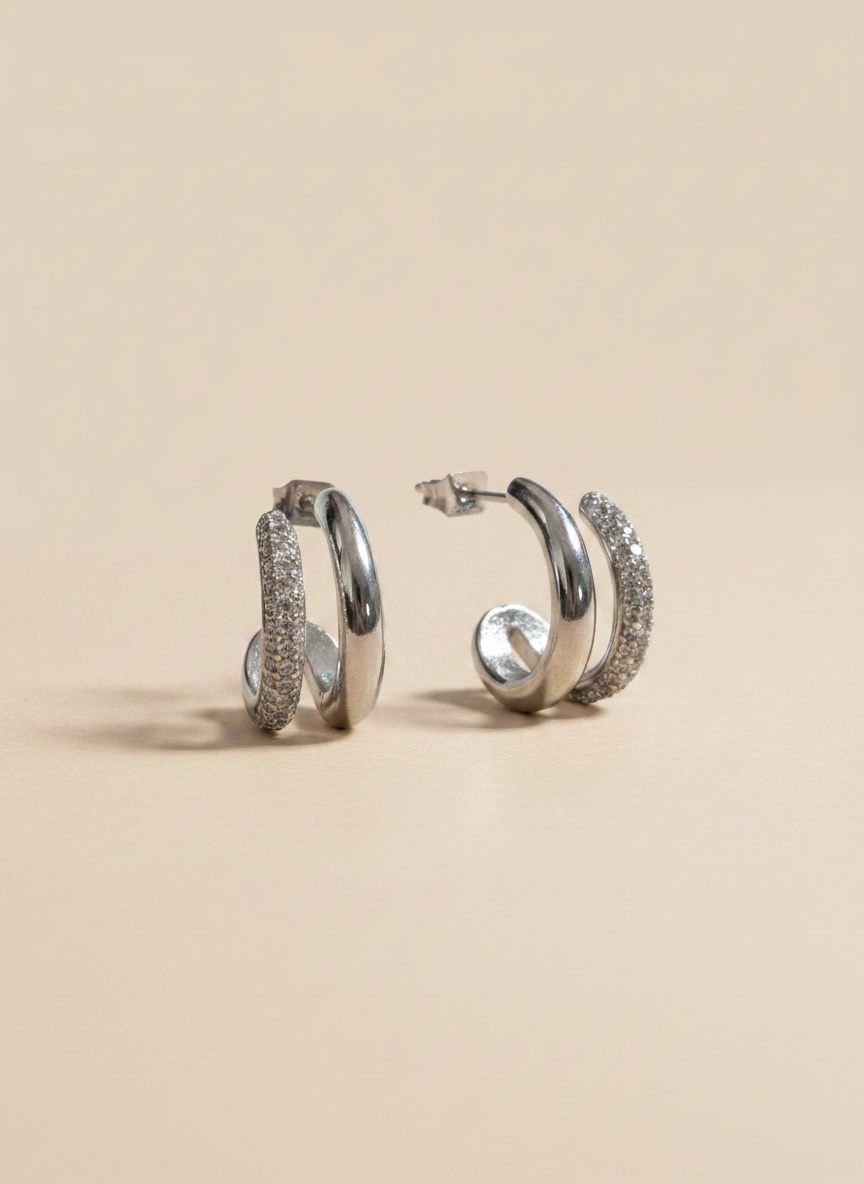 Orecchini Double Shine