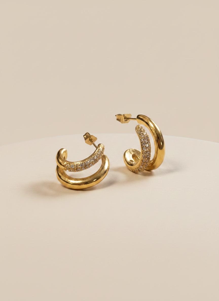 Orecchini Double Shine
