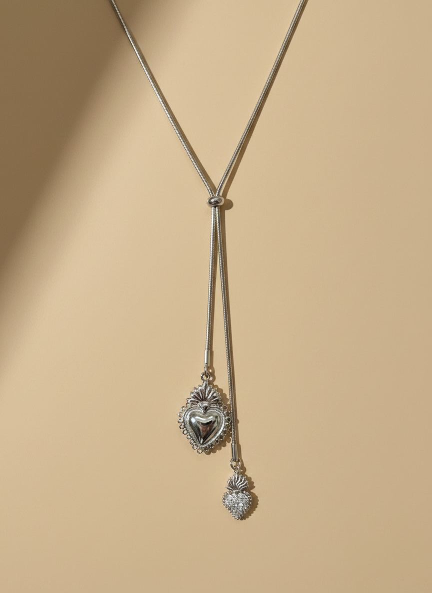 Collana Cuore Sacro frontale/dorsale