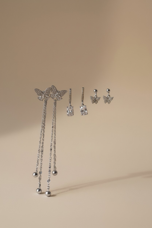 Set Orecchini Butterfly Athena